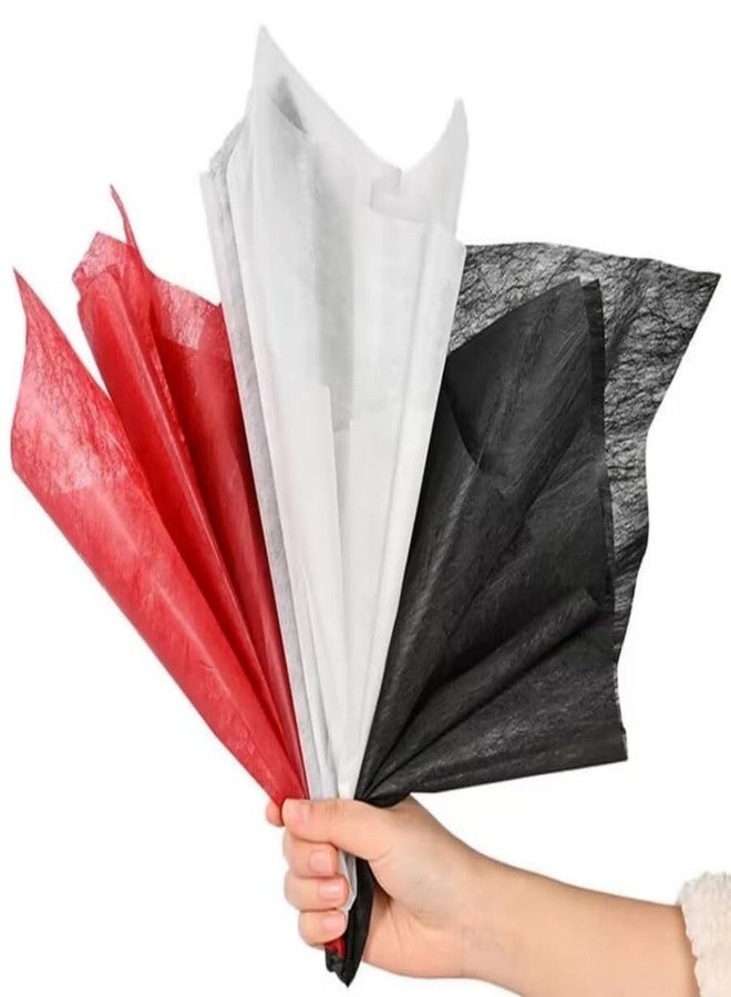 OUKEYI Hand-drawn Tissue Flower Wrapping Paper Korean Non-woven Waterproof Floral Bouquet Wraps Pleated Withdrawable Flower Bouquet Lining Paper for Florist Packaging Arrangement, 150 Sheets - Image 1